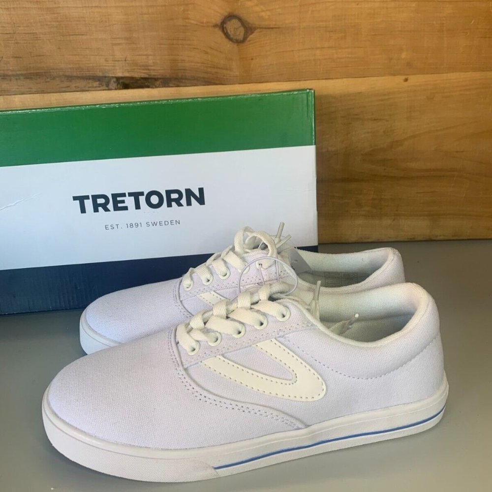NWT Womens Tretorn Chelsea Casual Athletic Sneaker Leather Canvas White